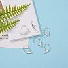 925 Sterling Silver Leverback Hoop Earring Findings STER-A002-181-6