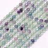 Natural Fluorite Beads Strands G-F509-38-4mm-1