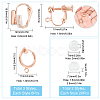 18Pcs 3 Style Brass Clip-on Earring Findings FIND-SC0003-96RG-2
