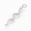 Brass Micro Pave Cubic Zirconia Pendants LS-ZIRC-O026-22P-NR-1