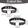 2Pcs 2 Styles Punk Rock Style PU Leather Necklaces NJEW-CL0001-27-2