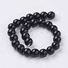 Synthetic Black Stone Beads Strands G-G088-8mm-2