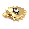 Golden Brass Enamel Pendants KK-P197-14G-3