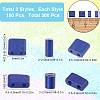 300Pcs 2 Styles 2-Hole Baking Paint Glass Seed Beads SEED-SC0001-17-2