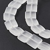 Transparent Frosted Glass Beads Strands FGLA-S001-01G-5