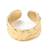 304 Stainless Steel Textured Open Cuff Rings RJEW-D002-32G-1