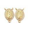 Long-Lasting Rack Plating Brass Micro Pave Cubic Zirconia Chandelier Component Links X-KK-B059-20G-1