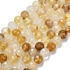 Grade A Natural Yellow Hematoid Quartz Beads Strands G-L642-F04-6mm-2