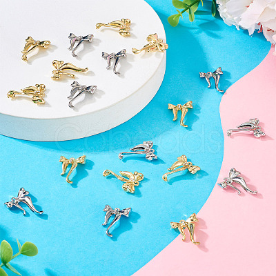 20Pcs 2 Colors Alloy Rhinestone Pendants FIND-TA0007-86-1