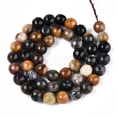 Dyed Natural White Jade Beads Strands G-T139-8mm-60-17-1