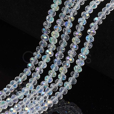 Electroplate Glass Beads Strands X1-EGLA-A034-T6mm-L19-1