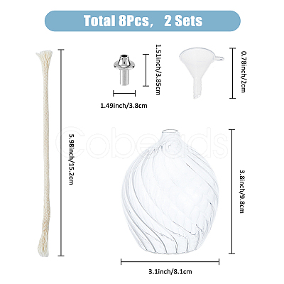 Transparent Glass Kerosene Lamp AJEW-WH0314-458-1