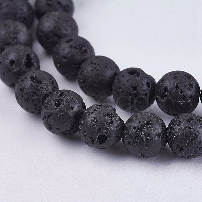 Natural Lava Rock Bead Strands LS-G-R193-18-6mm-1