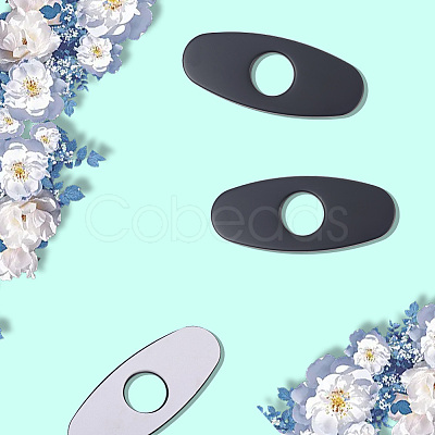Oval Stainless Steel Faucet Hole Covers STAS-WH20001-18A-EB-1