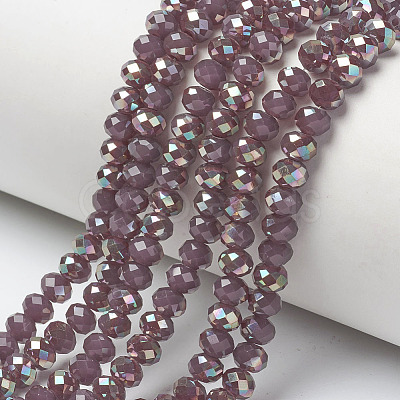 Electroplate Glass Beads Strands EGLA-A034-J6mm-J-1
