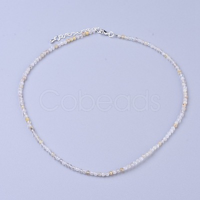 Natural Rutilated Quartz Beaded Necklaces NJEW-K114-B-A10-1