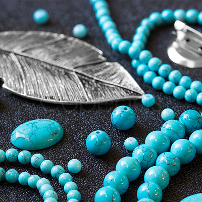 6 Styles Synthetic Turquoise Beads Strands Sets TURQ-GO0001-01-1