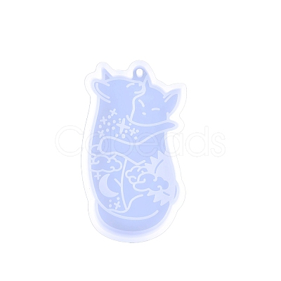 Valentine's Day Cat DIY Silicone Pendant Molds PW-WG35006-05-1