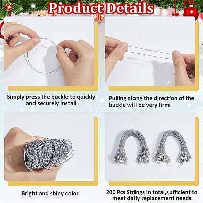 200Pcs Polyester Cord Tag Chains FIND-CP0003-36B-1