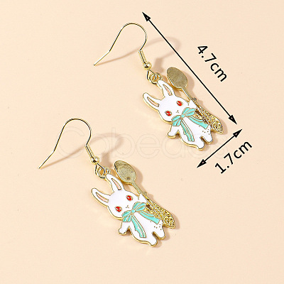 Zinc Alloy Enamel Dangle & Drop Earrings FS-WGC3D93-02-1