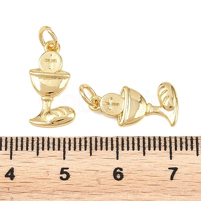 Holy Communion Chalice Brass Pendants X-KK-L275-26G-1