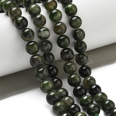 Natural Green Diopside Beads Strands G-K382-B01-02-1