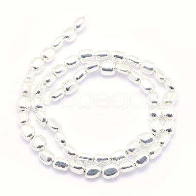 Electroplate Non-magnetic Synthetic Hematite Beads Strands G-L485-17A-S-1