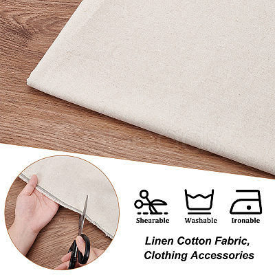 Linen Cotton Fabric DIY-WH0580-56A-1