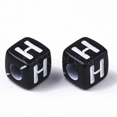 Opaque Acrylic Beads X-SACR-N002-01H-1