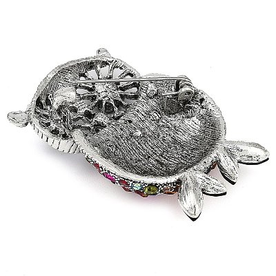 Zinc Alloy Colorful Rhinestone Brooch JEWB-U011-04AS-1