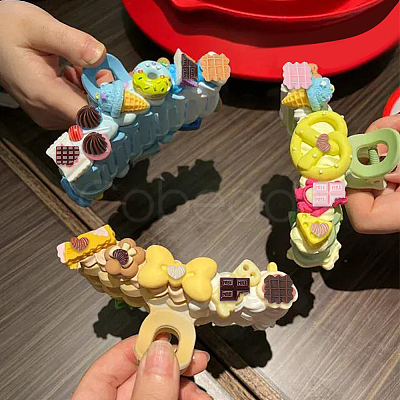 100Pcs 7 Styles Resin Decoden Decoden Cabochons CRES-SP0001-26-1