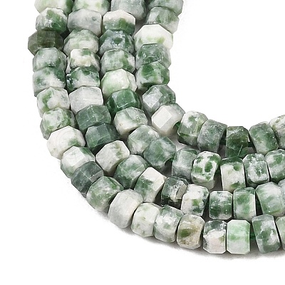 Natural Green Spot Jasper Beads Strands G-G345-C12-2x4mm-1