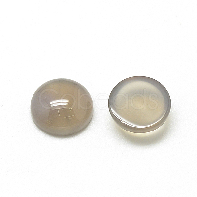 Natural Gray Agate Cabochons X-G-R416-12mm-15-1