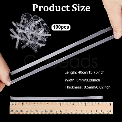Transparent TPU Rubber Binding Band AJEW-NB0008-13C-1