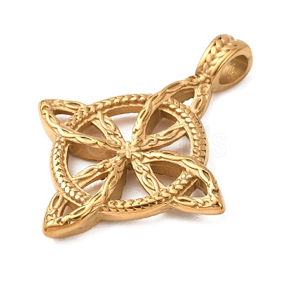 304 Stainless Steel Pendants STAS-E526-02G-1