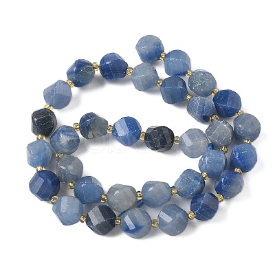 Natural Blue Aventurine Beads Strands G-U023-A04-01-1