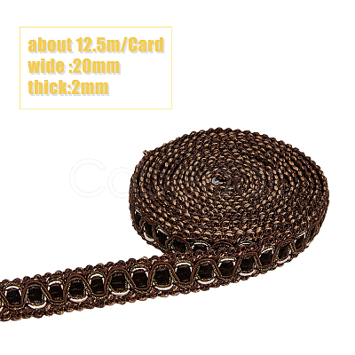 Polyester Braided Lace Trim OCOR-WH0079-71D-1