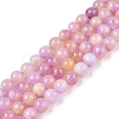 Dyed Natural White Jade Beads Strands G-T138-6mm-210-9-1