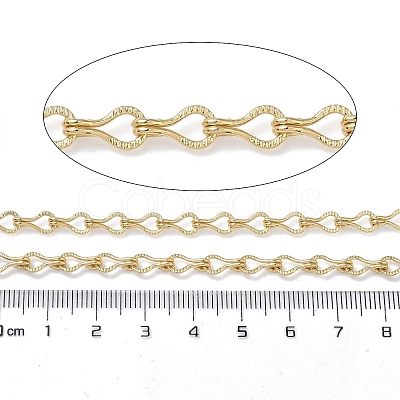 Brass Textured Twist Link Chains CHC-H116-05G-1