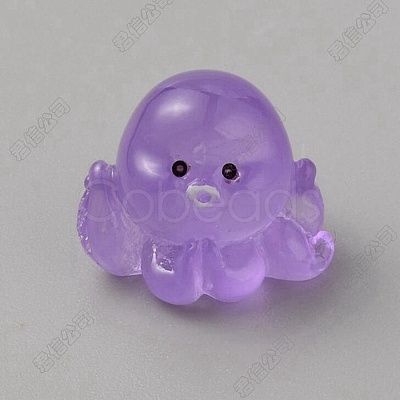 Luminous Resin Octopus Display Decoration RESI-WH0038-09G-1