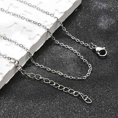 Non-Tarnish 304 Stainless Steel Cable Chain Necklace LS-STAS-T040-PJ204-70-1