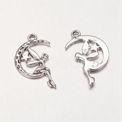 Zinc Alloy Fairy Sprite Charms PALLOY-A18526-AS-FF-1