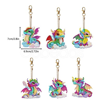 Dragon Diamond Painting Pendant Decoration Kits PW-WG35976-01-1