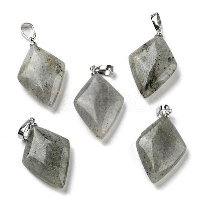 Natural Labradorite Pendants G-C066-03B-1
