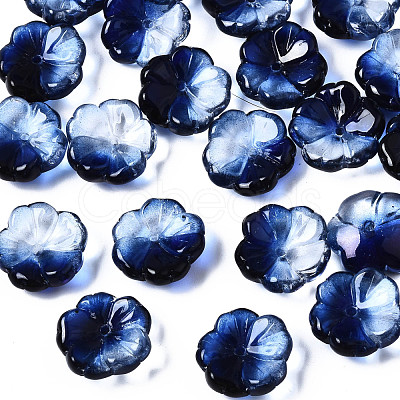 Transparent Spray Painted Glass Beads GLAA-Q089-003-F003-1