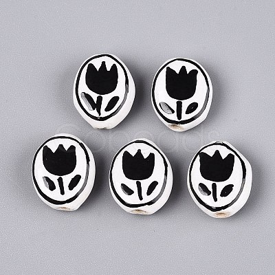 Handmade Porcelain Beads PORC-N013-10A-1
