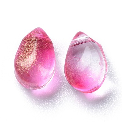 Transparent Glass Charms GGLA-M004-05B-04-1