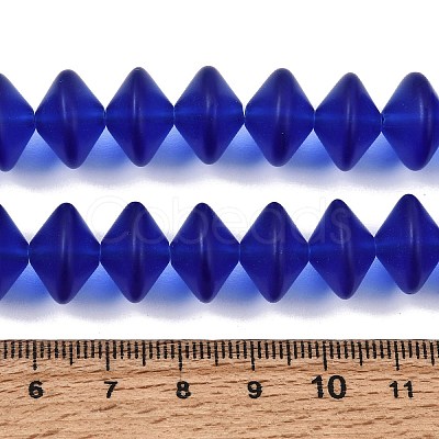 Frosted & Baking Paint Transparent Glass Beads Strands GL-CBA2ED2-03F-1