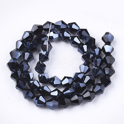Electroplate Glass Beads Strands X-EGLA-Q118-6mm-A03-1