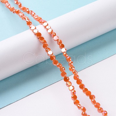 Electroplate Glass Beads Strands GLAA-E036-04B-1